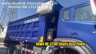 HOWO NX 380HP أداء الشاحنة القلابة للخدمة الشاقة